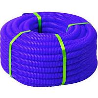 Гофра ППЛ НГ негорючая DKC Octopus Д=32 тяжелая с протяжкой синий (25м) картинка